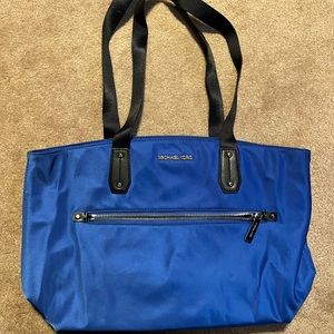 Authentic Michael Kors blue nylon shoulder bag